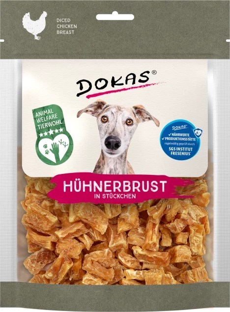 Dokas Hühnerbrust in Stückchen 7 Packungen x 170 g Dokas Hühnerbrust in Stückchen 7 Packungen x 170 g