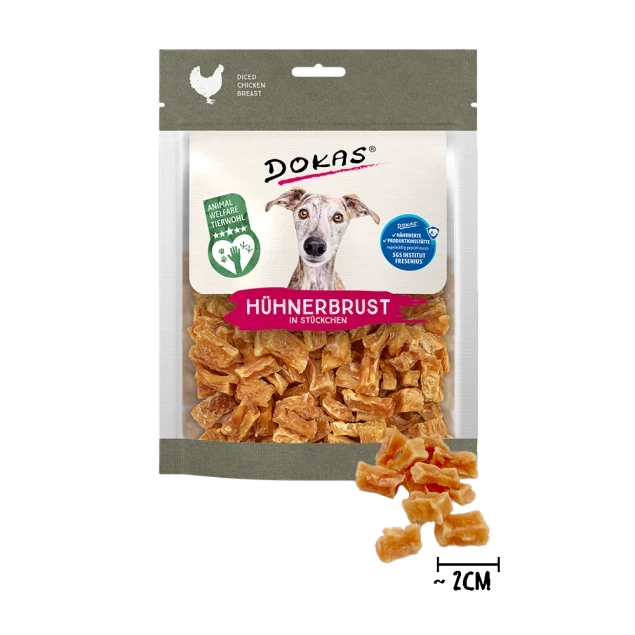 Dokas Hühnerbrust in Stückchen 7 Packungen x 170 g Dokas Hühnerbrust in Stückchen 7 Packungen x 170 g
