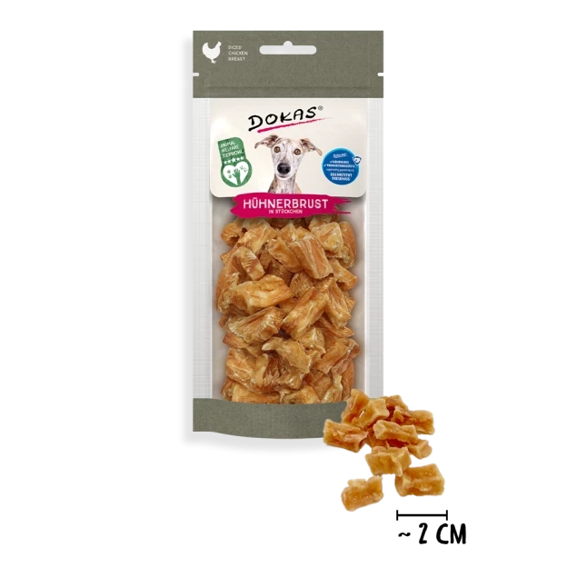 Dokas Hühnerbrust in Stückchen 11 Packungen x 50 g Dokas Hühnerbrust in Stückchen 11 Packungen x 50 g