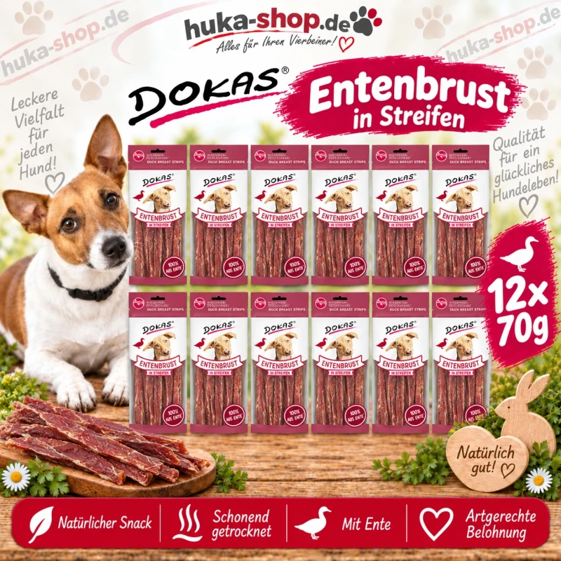 Dokas Entenbrust in Streifen 12x 70 g - UVP 23,98 EUR
