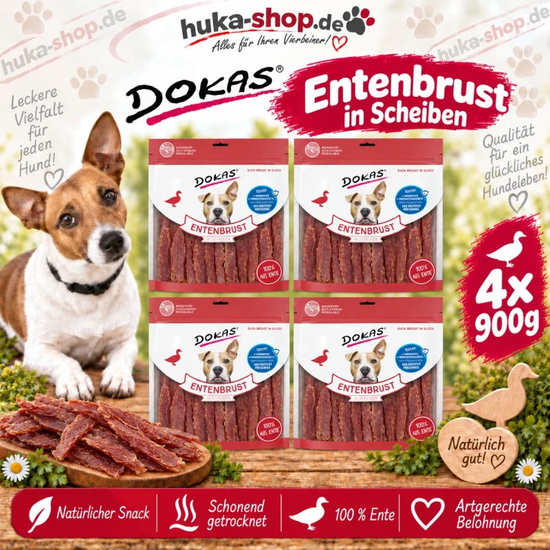 Dokas Entenbrust in Streifen 4x 900 g - UVP 75,96 EUR Dokas Entenbrust in Streifen 4x 900 g - UVP 75,96 EUR