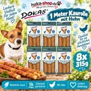 Dokas 1 Meter Kaurolle mit Huhn 8x 315 g - UVP 63,92 EUR63,92