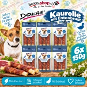 Dokas  Kaurolle mit Entenbrust Medium 6x 150 g - UVP 23,94 EUR