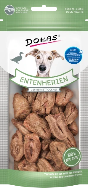 Dokas Entenherzen gefriergetrocknet 8x 22 g - UVP 21,20 EUR
