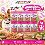 Dokas  Hühnchen mit Reis & Sesam 12x 70 g - UVP 23,88 EUR