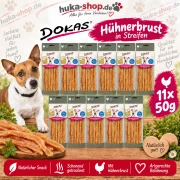 Dokas Hühnerbrust in Streifen 11x 50 g - UVP 21,89 EUR