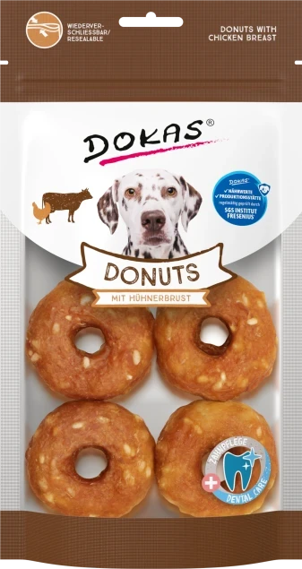 Dokas Donuts mit Hühnerbrust (4 Stück) 5x 160 g