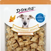 Dokas Hühnerbrust-Würfel mit Süßkartoffel, Leinsamen & Kokosöl 8x 150 g  - UVP 43,92 EUR