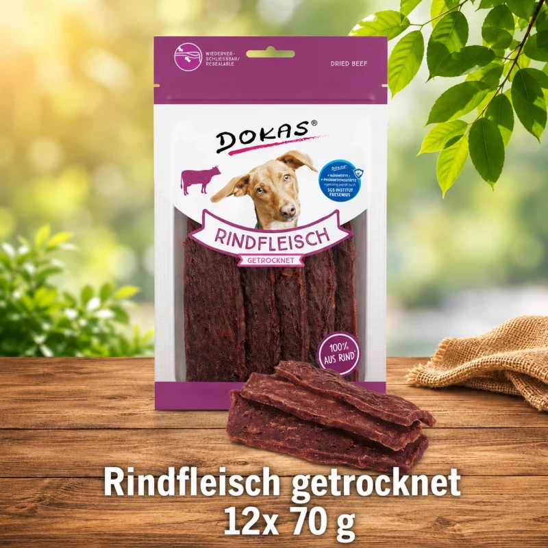 Dokas Rindfleisch getrocknet 12 Packungen x 70 g Dokas Rindfleisch getrocknet 12 Packungen x 70 g