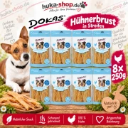 Dokas Hühnerbrust in Streifen 8x 250 g - UVP 47,92 EUR