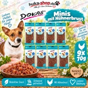 Dokas Minis mit Hühnerbrust 9x 70 g - UVP 21,20 EUR