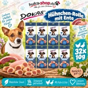 Dokas Hühnchen-Rolle mit Ente 32x 10 g - UVP 22,08 EUR