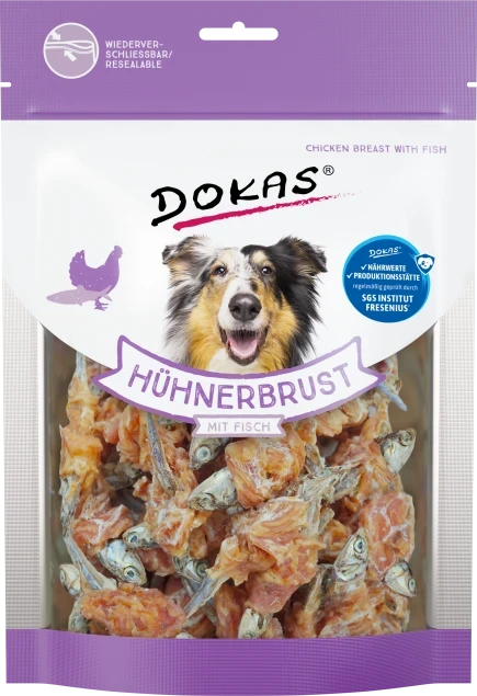 Dokas Hühnerbrust mit Fisch 8x 70 g - UVP 22,20 EUR