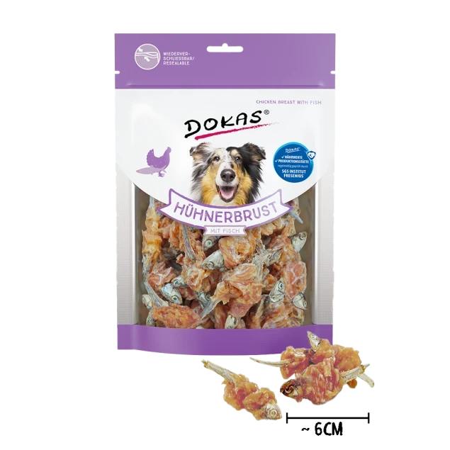 Dokas Hühnerbrust mit Fisch 8x 70 g - UVP 22,20 EUR
