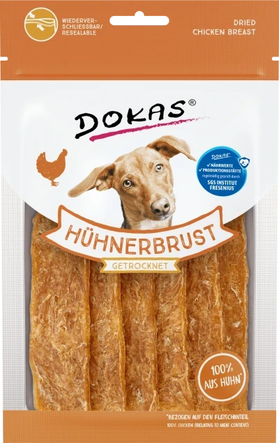 Dokas Hühnerbrust getrocknet 12x 70 g Dokas Hühnerbrust getrocknet 12x 70 g