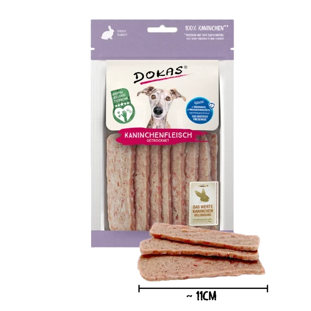 Dokas Kaninchenfleisch getrocknet 12 Packungen x 70 g Dokas Kaninchenfleisch getrocknet 12 Packungen x 70 g