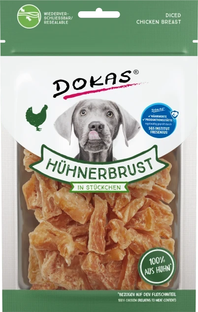 Dokas Hühnerbrust in Stückchen 10x 70 g Dokas Hühnerbrust in Stückchen 10x 70 g