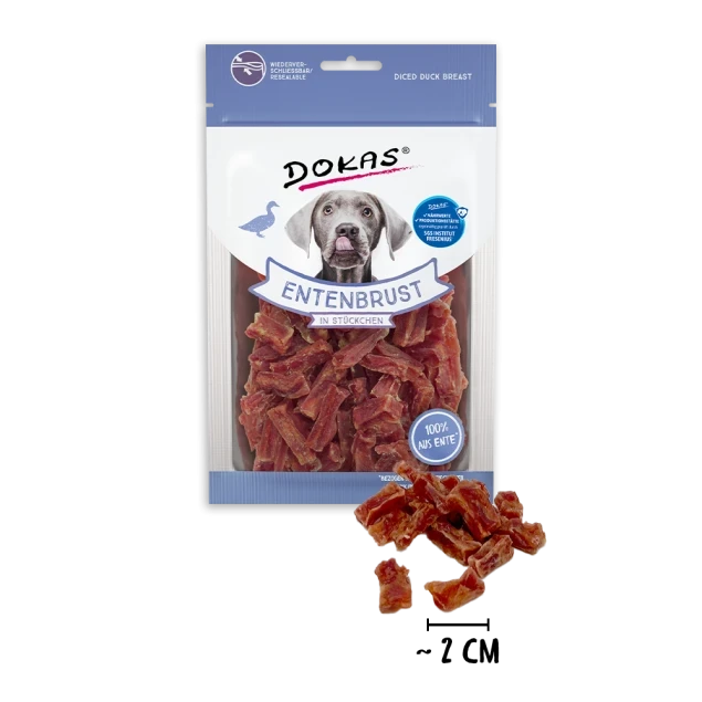 Dokas Entenbrust in Stückchen 10x 70 g - UVP 22,20 EUR Dokas Entenbrust in Stückchen 10x 70 g - UVP 22,20 EUR