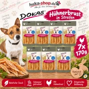 Dokas Hühnerbrust in Streifen 7x 170 g - UVP 38,43 EUR