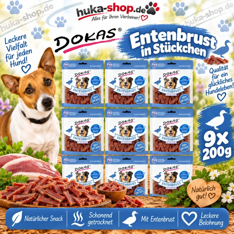 Dokas Entenbrust in Stückchen 9x 200 g - UVP 52,11 EUR Dokas Entenbrust in Stückchen 9x 200 g - UVP 52,11 EUR