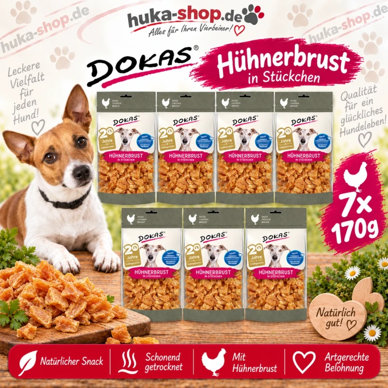 Dokas Hühnerbrust in Streifen 7x 170 g - UVP 38,43 EUR