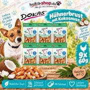 Dokas Hühnerbrust mit Kokosnuss 9x 60 g - UVP 21,45 EUR