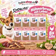 Dokas  Hühnerbrust mit Leber 8x 220 g - UVP 47,12 EUR