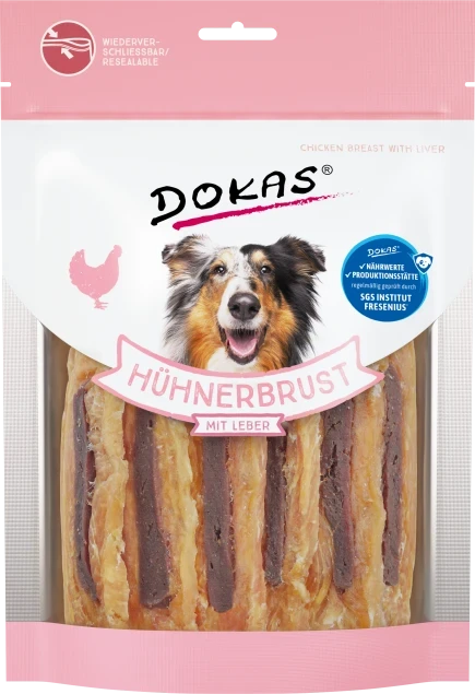 Dokas  Hühnerbrust mit Leber 8x 220 g - UVP 47,12 EUR