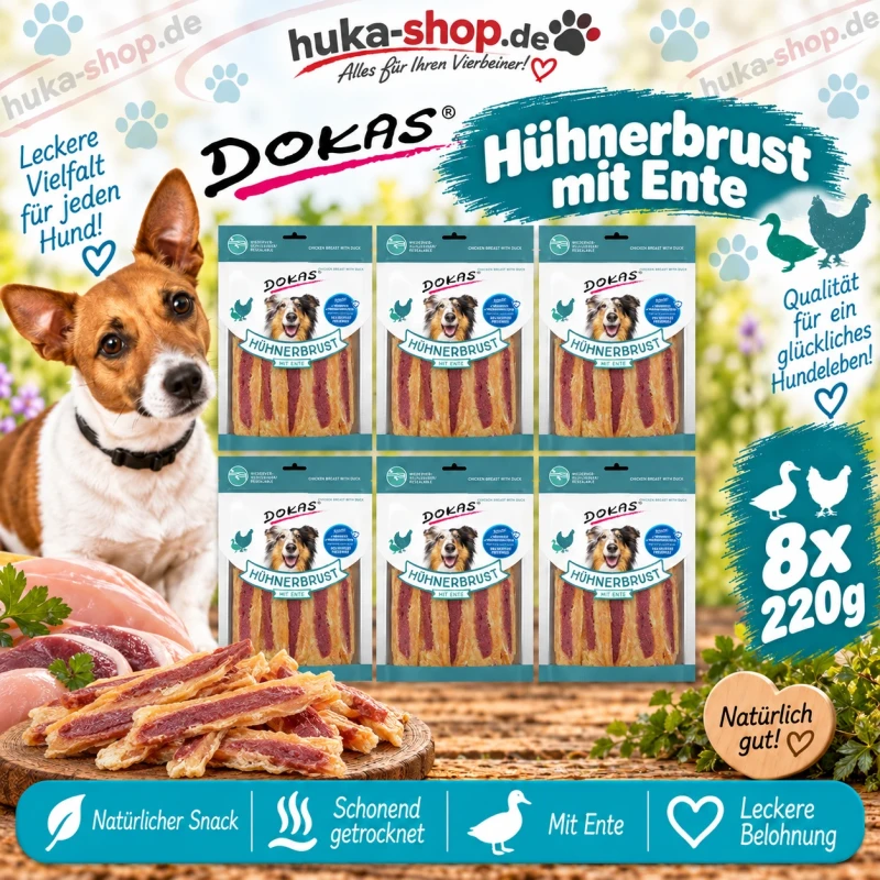 Dokas Hühnerbrust mit Ente 8x 220 g - UVP 47,12 EUR