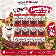 Dokas Lammfleisch getrocknet 12x 70 g - UVP 29,88 EUR