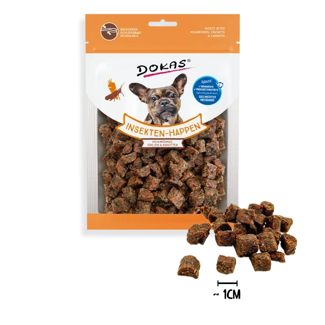 Dokas Insekten-Happen - Mehlwürmer, Grillen & Karotte 10x 100 g