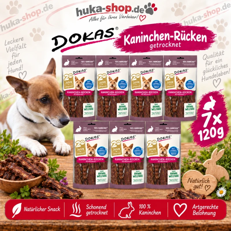 Dokas Kaninchen-Rücken 7x 120 g - UVP 30,03 EUR