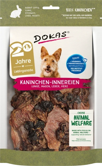 Dokas Kaninchen-Innereien (Lunge, Magen, Leber, Herz) 7x 100 g