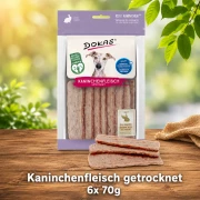 Dokas Kaninchenfleisch getrocknet  6 Packungen x 70 g