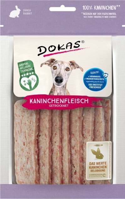 Dokas Kaninchenfleisch getrocknet 6 Packungen x 70 g Dokas Kaninchenfleisch getrocknet 6 Packungen x 70 g