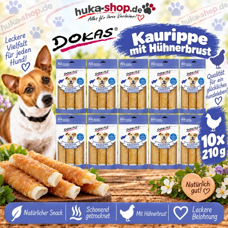 Dokas Kaurippe mit Hühnerbrust 10x 210 g - UVP 62,90 EUR Dokas Kaurippe mit Hühnerbrust 10x 210 g - UVP 62,90 EUR