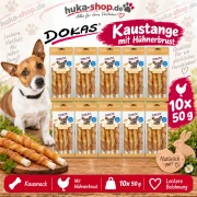 Dokas Kaustange mit Hühnerbrust 10x 50 g - UVP 19,90 EUR