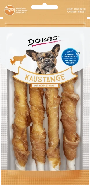 Dokas Kaustange mit Hühnerbrust 10x 50 g - UVP 19,90 EUR Dokas Kaustange mit Hühnerbrust 10x 50 g - UVP 19,90 EUR