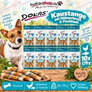 Dokas Kaustange mit Hühnerbrust & Fischhaut 10x 170 g - UVP 54,90 EUR
