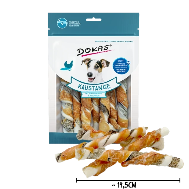 Dokas Kaustange mit Hühnerbrust & Fischhaut 10x 170 g