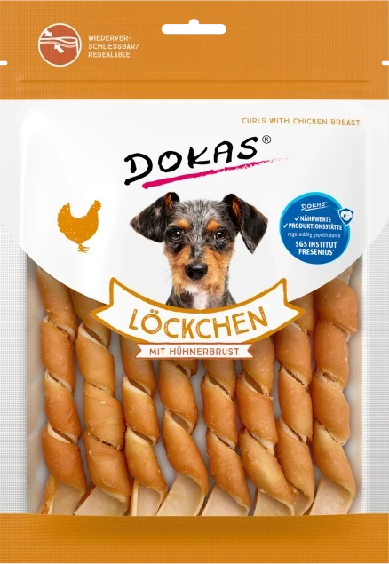 Dokas Löckchen mit Hühnerbrust 9x 120 g