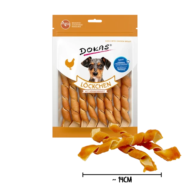Dokas Löckchen mit Hühnerbrust 9x 120 g