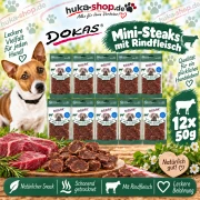 Dokas  Mini-Steaks Rindfleisch 12x 50 g - UVP 23,88 EUR
