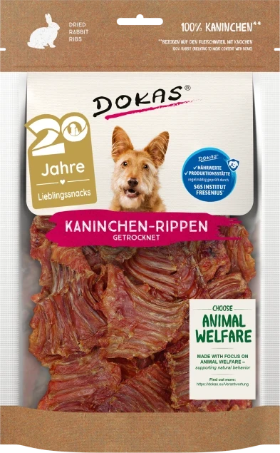 Dokas Premium Qualität - Kaninchen-Rippen 100 g/Packung