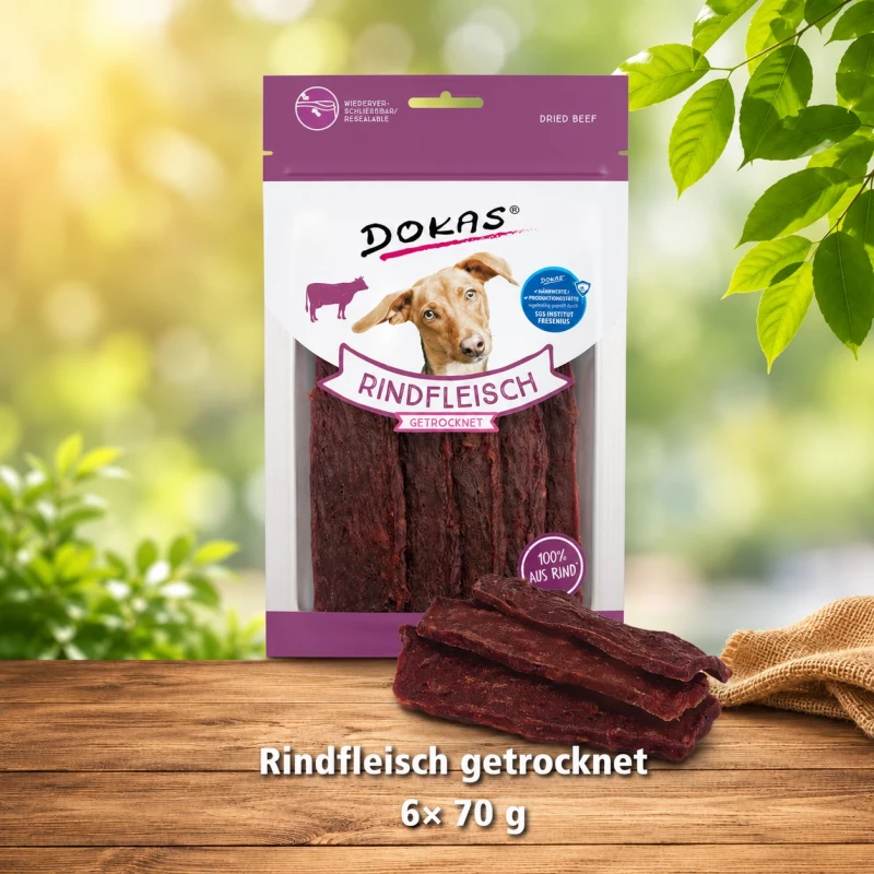 Dokas Rindfleisch getrocknet 6 Packungen x 70 g