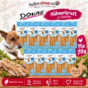 Dokas  Hühnerbrust in Streifen 11x70 g - UVP 23,98EUR