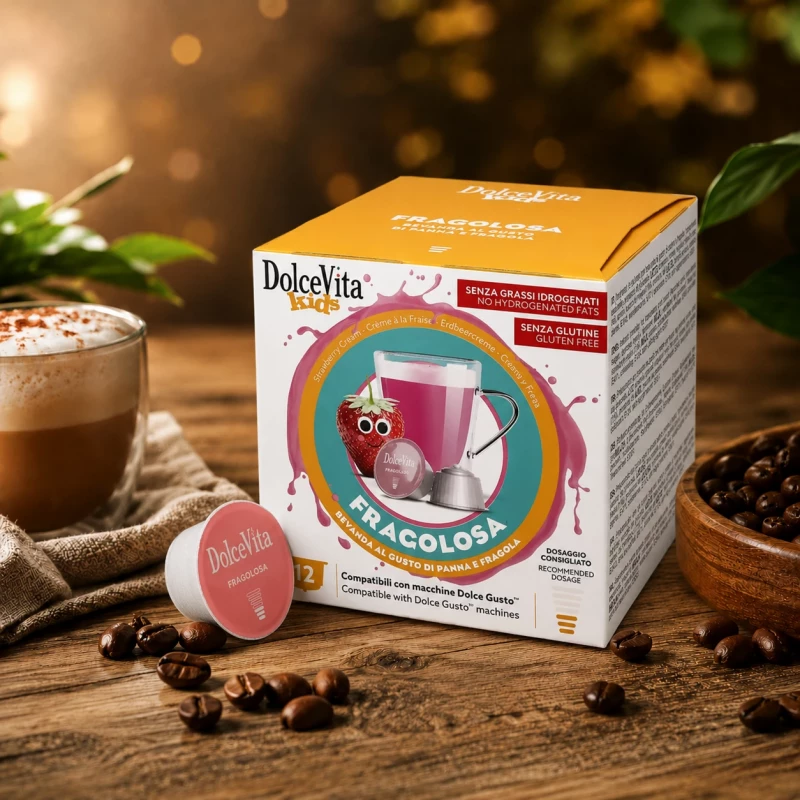 Dolce Vita Fragolosa - Erdbeerdrink 12 Kapseln für Dolce Gusto