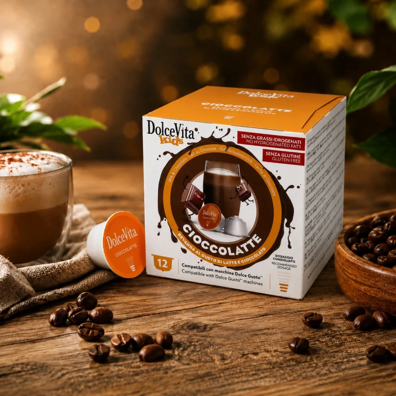 Dolce Vita Ciocco Latte – Milchschokolade 12 Kapseln für Dolce Gusto
