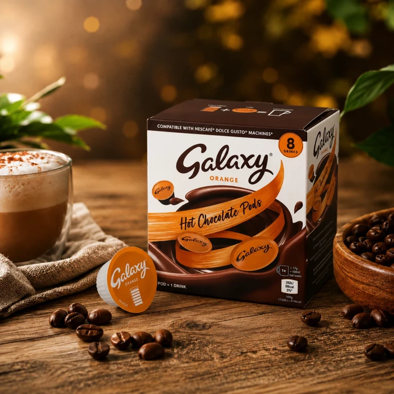 Galaxy Orange Heiße Schokolade 8 Kapseln für Dolce Gusto