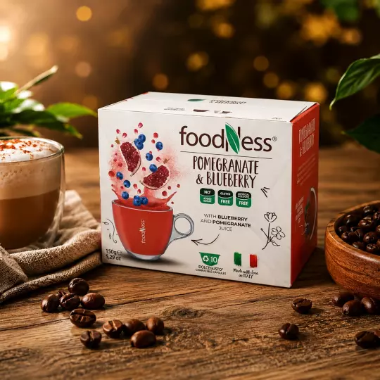 Foodness Granatapfel & Blaubeere Tee 10 Kapseln für Dolce Gusto